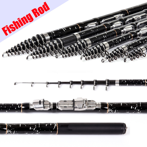 Portable Carbon Fiber Mini Telescopic Fishing Rod 1.8m-3.6m Travel Spinning Fishing Pole Bass Boat Fishing  Rock Fishing Rod ► Photo 1/6