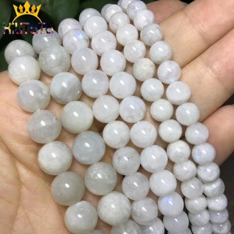 Natural Blue Moonstone Beads Round Loose Spacer Beads For Jewelry Making DIY Bracelet Necklace Accessories 15''Inches 6/8/10mm ► Photo 1/6