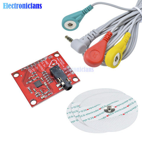 1 Set Diy Kit AD8232 Ecg Module Ecg Measurement Pulse Heart Ecg Monitoring Sensor Module AD8232 Monitor Kit for Arduino ► Photo 1/6