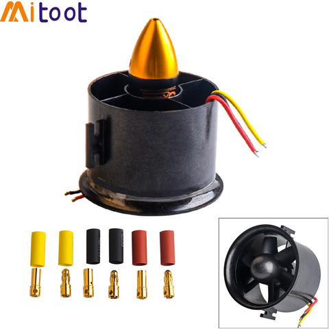 QX-MOTOR 70mm 6 Blades Ducted Fan EDF With 2822 3000KV Motor Brushless For RC Airplane Model Parts ► Photo 1/6