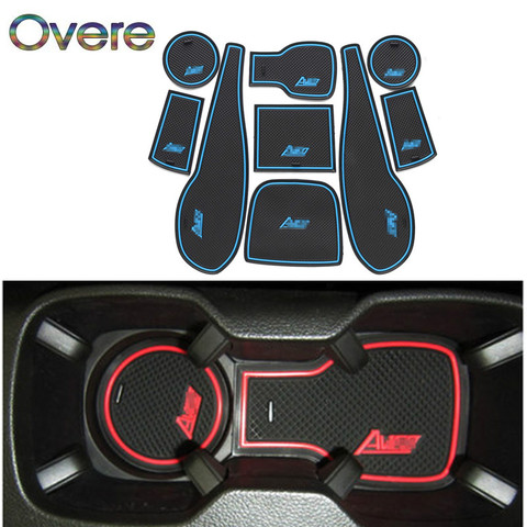 OVERE 11Pcs Car Interior Cup Mat Door Gate Slot Pad Storage Box Mat Stickers For Chevy Chevrolet AVEO Accessories 2011-2014 ► Photo 1/6