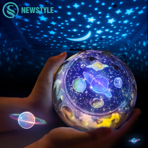 Starry Sky Night Light Planet Magic Projector Earth Universe LED Lamp Colorful Rotate Flashing Star Kids Baby Christmas Gift ► Photo 1/6