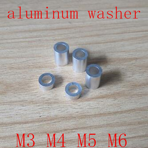 20pcs/lot M3 M4 M5 M6 Aluminum flat washer aluminum Bushing gasket Spacer  Non-threaded standoffs For RC Model Parts ► Photo 1/1