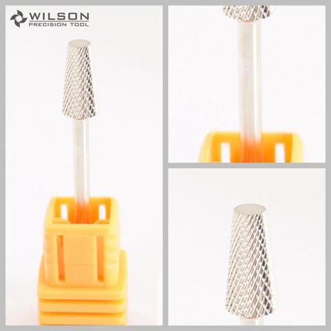 2pcs - Tapered Barrel Bits - Fine (F-1110090) - Silver - WILSON Carbide Nail Drill Bit ► Photo 1/2