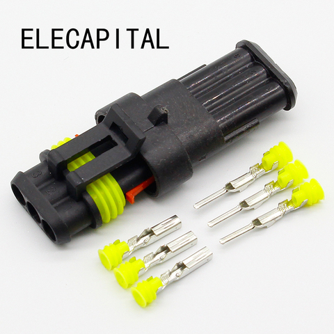 5 sets Kit 3 Pin Way Waterproof Electrical Wire automotive Connector Plug for car ► Photo 1/3