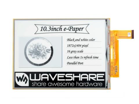 Waveshare  10.3inch flexible E-Ink raw display, parallel port, without PCB,1872*1404 resolution,supports partial refresh ► Photo 1/1