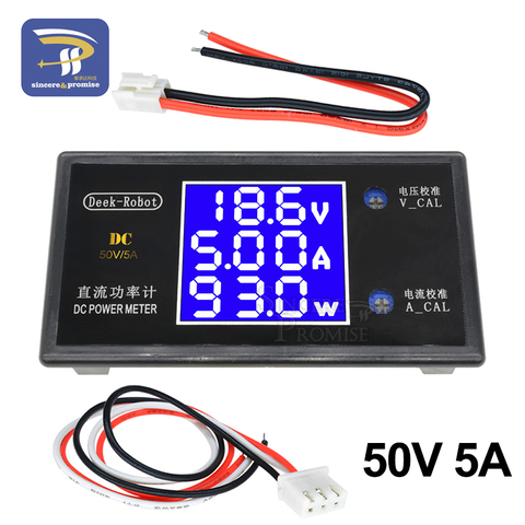 DC 0-100V 1000W 10A 0-50V 250W 5A LCD Digital Voltmeter Ammeter Wattmeter Voltage Current Power Meter Volt Detector Tester ► Photo 1/6