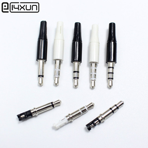 10pcs White And Black 3.5mm Stereo Headset Plug 4 Pole 3 Pole 3.5 Audio Plug Jack Adapter Connector For Iphone New Outlet 2.5mm ► Photo 1/6