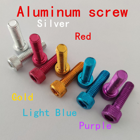 10pcs M6*20 Bolt M6*20 Screw Aluminum Alloy colorful hex socket cap head screw ► Photo 1/2