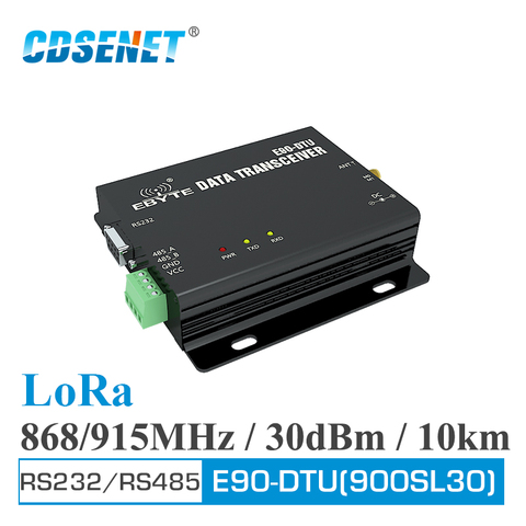 E90-DTU-900SL30 LoRa Relay RS232 RS485 868MHz 915MHz 1W Long Range Modbus Transceiver and Receiver RSSI Wireless RF Transceiver ► Photo 1/4