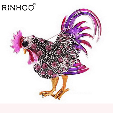 Trendy big rooster broch jewelry fashion Multicolor crystal Rhinestone brooches female animal Brooches for women hot sail ► Photo 1/5