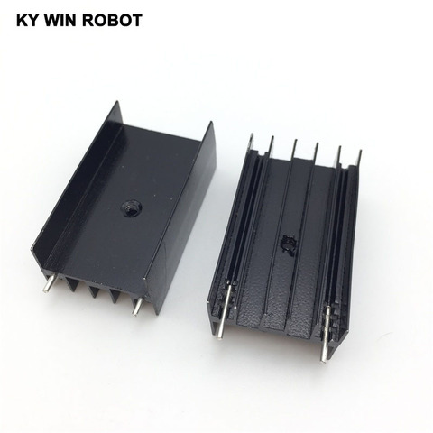 2 pcs Aluminium TO-220 Heatsink TO 220 Heat Sink Transistor Radiator TO220 Cooler Cooling 23*16*40MM With 2 Pins ► Photo 1/1