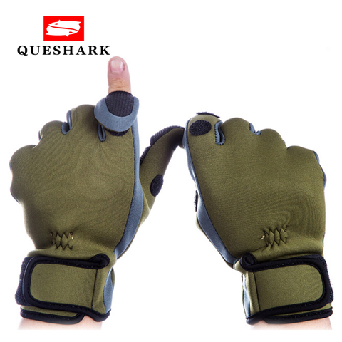 Three finger Cut Keep Warm Fishing Gloves Breathable Anti-Slip Gloves Neoprene Fishing Equipment Equipamento De Pesca ► Photo 1/6