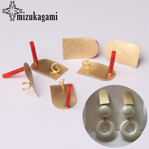 20*12mm 6pcs/lot Zinc Alloy Golden Geometry Earrings Base Connectors DIY Drop Earrings Jewelry Making Accessories ► Photo 1/6