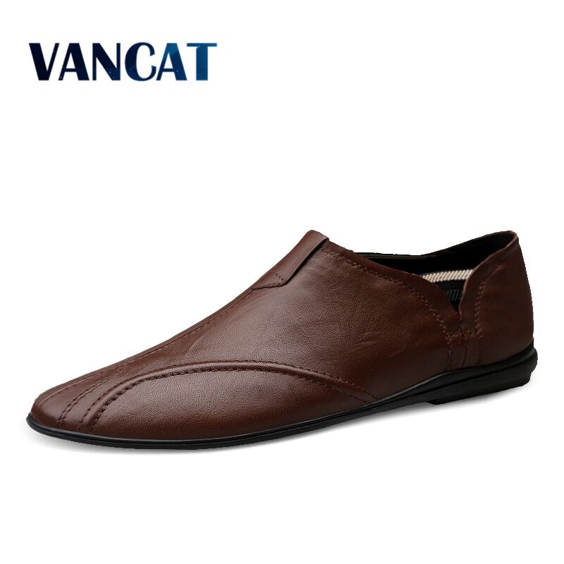 Men Shoes Genuine Leather Comfortable Men Casual Shoes Footwear Chaussures Flats for Men Slip On Lazy Shoes Zapatos Hombre 