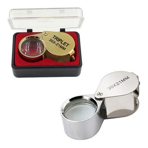 Portable Jewelers Eye Loupe Magnifier Magnifying Glass Jewelry Diamond  30x21mm - AliExpress