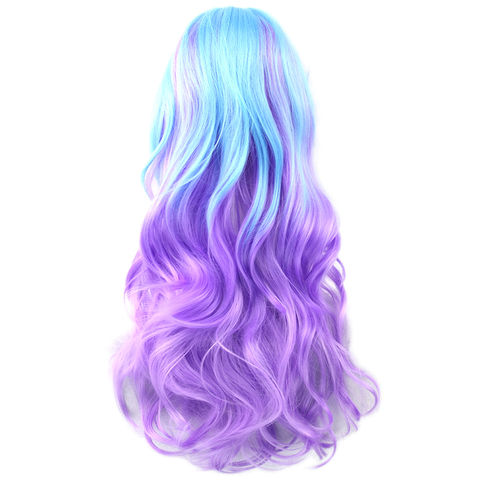 Soowee 13 Colors Wavy Women Wig High Temperature Fiber Synthetic Hairpiece Long Ombre Hair Cosplay Wigs ► Photo 1/6