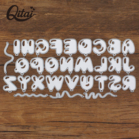 QITAI Metal 1piece here contains 26 letters cutting dies Stencil Scrapbooking Embossing Card Craft Anniversary Unforgetting D276 ► Photo 1/6