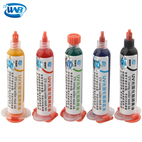 WNB 5pcs/set 10ML UV Solder Mask BGA PCB Paint Prevent Corrosive Arcing 10CC Soldering Paste Flux PCB UV Photosensitive Inks Oil ► Photo 1/1