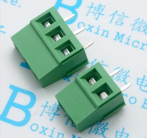 KF128 5.08 Terminal 3.81/5.0/5.08/7.5mm pitch pin posts Green spliced PCB connector with screw ► Photo 1/6