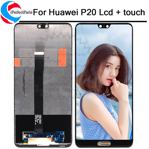 For Huawei P20 LCD Display +Touch Screen Digitizer Assembly Replacement for Huawei EML-L09 EML-L22 EML-L29 EML-AL00 LCD Screen ► Photo 1/6