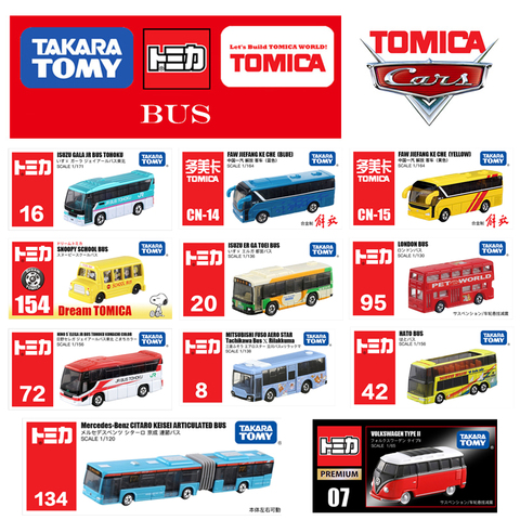 Takara Tomy Tomica Bus Series Tram London School Bus Kids Toys Gift Long-Distance Passenger Coach Model Kit ► Photo 1/6