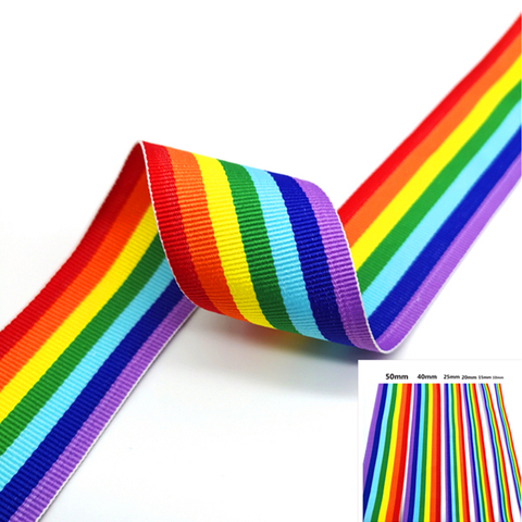 5 yards Beautiful Rainbow Ribbon For Wedding Decoration Gift Wrapping Hair Bows DIY Christmas Ribbon ► Photo 1/6