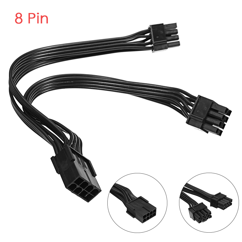 6/10pcs 20cm 8 Pin Female to 2*8P(6+2)pin Extention Power Cable Male 18AWG PCIe PCI Express 4 Lines Merge Graphics Card Cable ► Photo 1/6