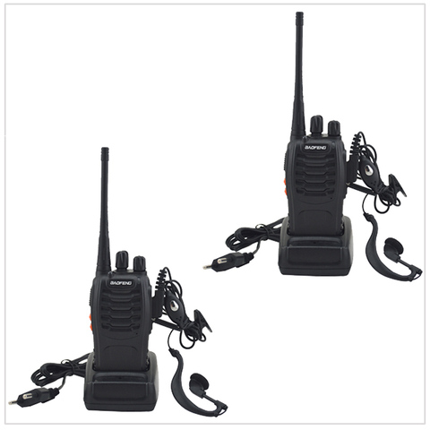 Paired Package 2pcs/Lot Baofeng Walkie Talkie Two way Radio BF-888S  UHF 400-470MHz 16CH Portable Two-way Radio with Earpiece ► Photo 1/1