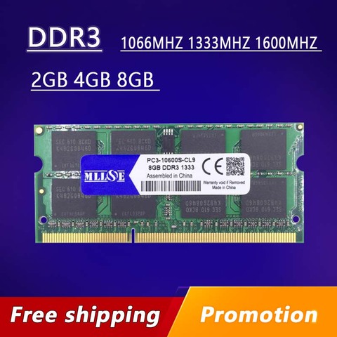 Sale Ram 2gb 4gb 8gb DDR3 1066 1333 1600 1600mhz 1333mhz 1066mhz SODIMM DDR3L DDR3 4GB Memory Memoria sdram For Laptop Notebook ► Photo 1/6