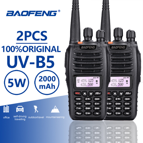 2pcs Baofeng UV-B5 Walkie Talkie Police Equipment Professional Dual Band PTT UV B5 Mobile CB Radio Hf Transceiver Ham Radio UVB5 ► Photo 1/6