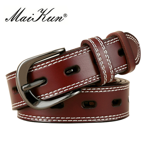 Luxury Genuine Leather Belts for Women Top Quality Cowskin Women's Belt Vintage Metal Buckle Strap for Jeans Fashion Accessories ► Photo 1/6