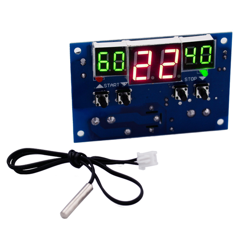 W1401 DC12V  Intelligent digital led display  thermostat temperature controller With  waterproof  Probe  sensor 20% off ► Photo 1/6