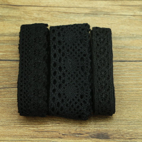 1 yards of fine black cotton lace sewing home accessories DIY materials wedding decoration ► Photo 1/6