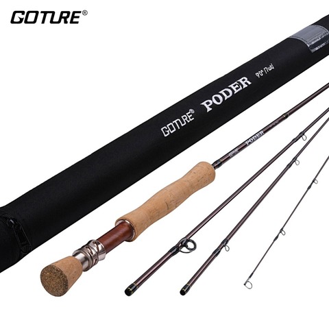Goture PODER 2.7M/9FT Fly Fishing Rod 4 Sections 30T+36T Carbon Fiber Fishing Fly Rods 4WT 5WT 7WT 8WT For Trout Bass Salmon ► Photo 1/6