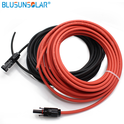 1 Pair M/F  Solar Cable Connector Solar PV Cable Copper Wire with  Connector Extension Cable 6/4/2.5 mm2 10/12/14 AWG ► Photo 1/6
