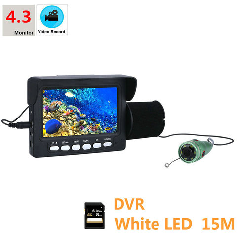Aluminum alloy Underwater Fishing Video Camera Kit 6 PCS 1W White LED Lights with 4.3