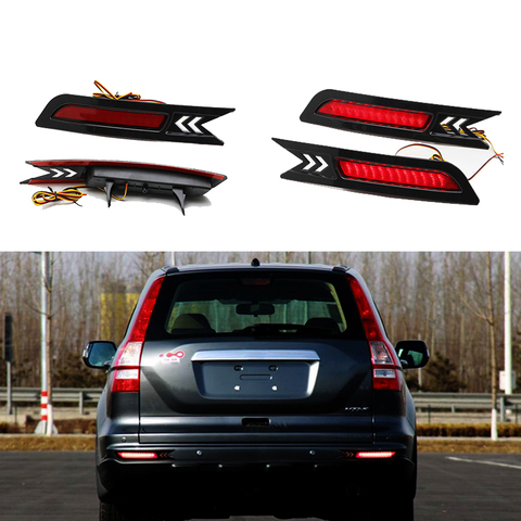 1 Pair LED Back Tail Rear Bumper Reflector Light For Honda CRV 2010 2011 Brake Lamp Stop Warning Light  Car-styling ► Photo 1/6