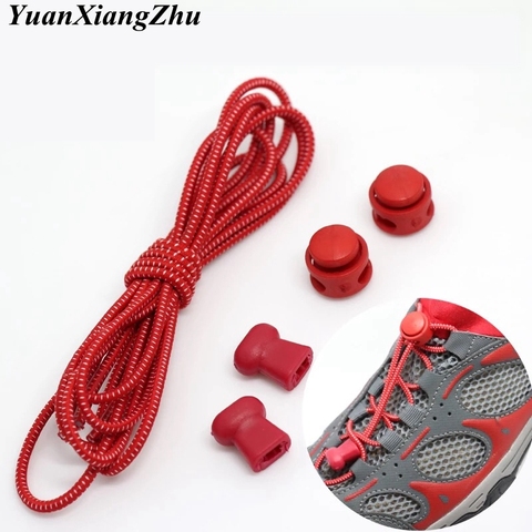 1Pair Stretching Lock Lace 23 colors Sneaker ShoeLaces Elastic Shoe Laces Quick Locking Shoestrings Running/Jogging/Triathlone ► Photo 1/6