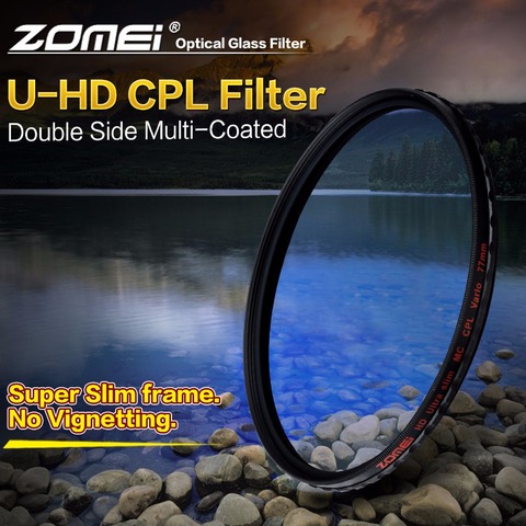 Zomei HD Galss  PRO CPL Circular Polarizer Polarizing camera lens filter 49mm 52mm 55mm 58mm 62mm 67mm 72mm 77mm 82mm ► Photo 1/6