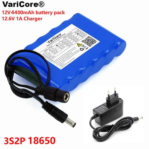 12 v 4.4 Ah 4400mAh 18650 Rechargeable batteries 12V Li-Ion Battery pack Protection Board CCTV Monitor battery +12.6V Charger ► Photo 1/4