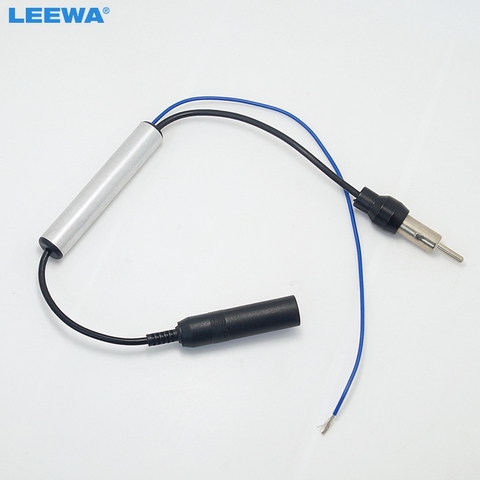 LEEWA Car Radio Antenna Adapter With Booster for VW BMW AUDI