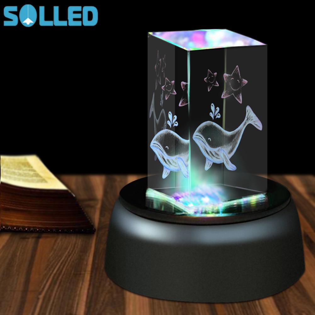 LED Light Base Holder Luminous Stand For Crystal Glass Transparent Objects