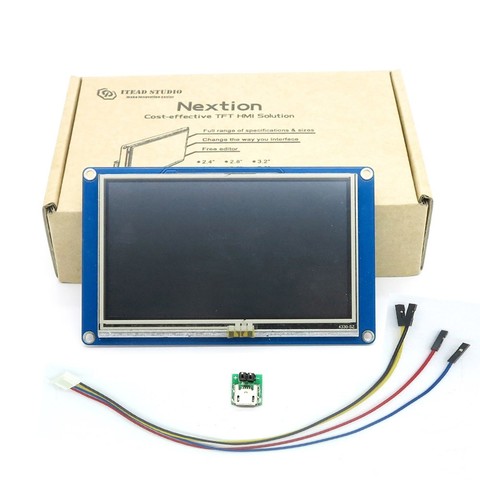 Nextion 4.3 inch Touch Screen TFT LCD Intelligent Display NX4827T043 HMI  Smart USART UART Serial for Raspberry Pi ► Photo 1/3