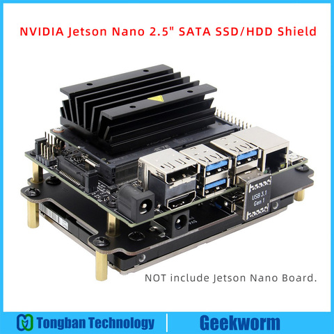 NVIDIA Jetson Nano 2.5 inch SATA SSD/HDD Shield Storage Expansion Board USB 3.1 T300 V1.0 for NVIDIA Jetson Nano Developer Kit ► Photo 1/6