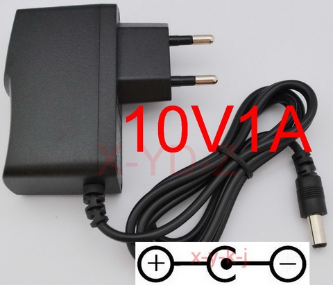 1PCS High quality AC/DC 10V 850mA -1000mA Switching Power Supply adapter Reverse Polarity Negative Inside EU plug 10V 1A ► Photo 1/1