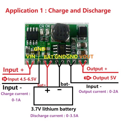 5V/2.1A Out UPS mobile power Diy Board Charger & Step-up DC DC Converter Module for 3.7V 18650 lithium battery ► Photo 1/6