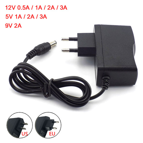 100-240V AC to DC Converter 12V 9V 5V 1A 2A 3A 0.5A Power Adapter Supply Transformer Charger 5.5mm x2.1 2.5mm for CCTV led strip ► Photo 1/6