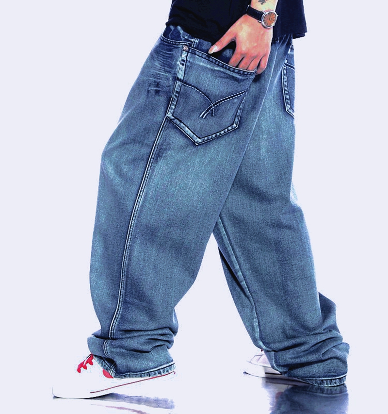 Vintage loose washed hiphop baggy faded jeans