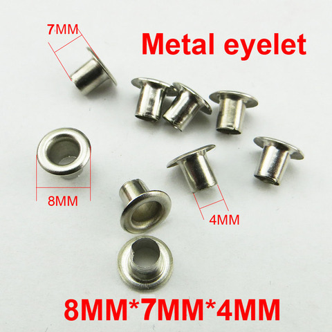 300PCS 8*7*4MM silver METAL EYELETS button BRAND sewing clothes accessory buttons ROUND ME-026 ► Photo 1/2